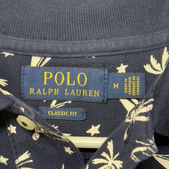 Polo Ralph Lauren Classic Fit Tropical Print Surfing AOP Polo Shirt Preppy Men M - Picture 5 of 11